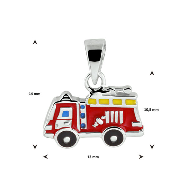 hanger brandweerauto zilver gerhodineerd - Afbeelding 3