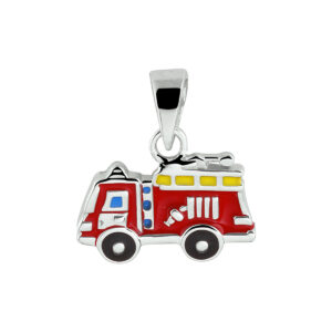 hanger brandweerauto zilver gerhodineerd