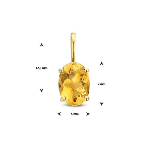 hanger citrien 14K geelgoud - Afbeelding 4
