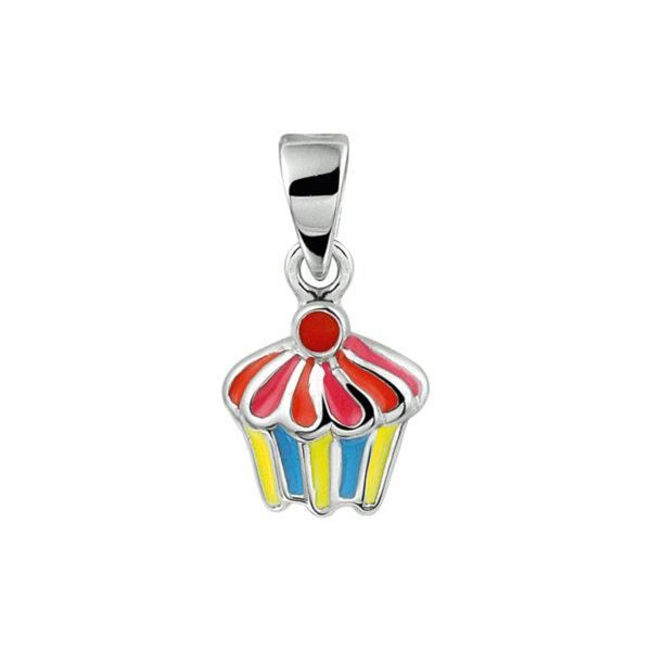 hanger cupcake zilver gerhodineerd
