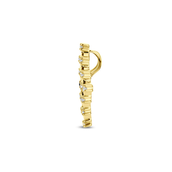 hanger diamant 0.09ct h si 17 mm 14K geelgoud - Afbeelding 3