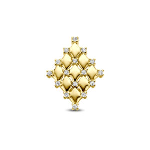 hanger diamant 0.09ct h si 17 mm 14K geelgoud