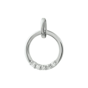 hanger diamant 0.10ct h si 14K witgoud