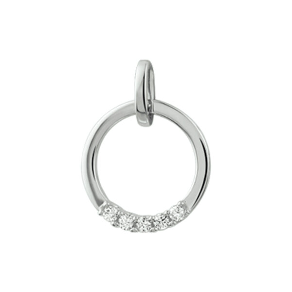 hanger diamant 0.10ct h si 14K witgoud