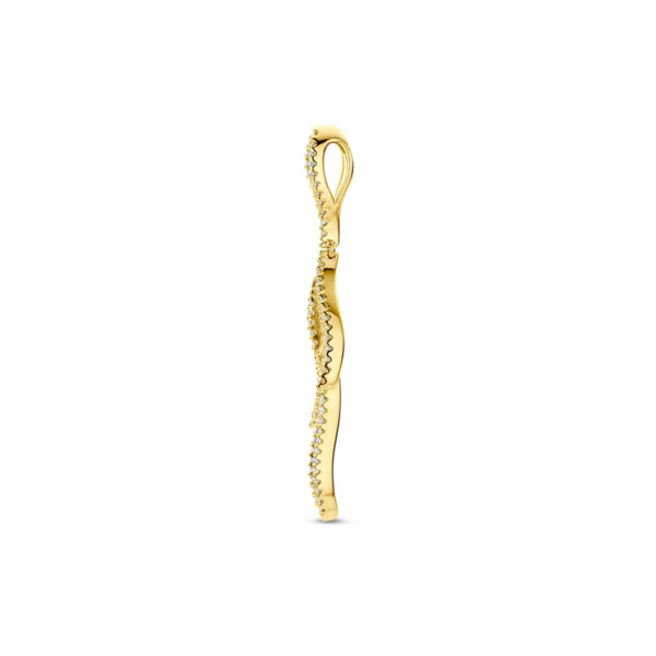 hanger diamant 0.4ct h si 14K geelgoud - Afbeelding 3
