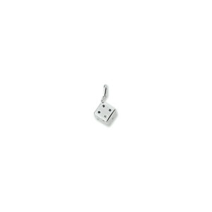 hanger dobbelsteen zilver gerhodineerd