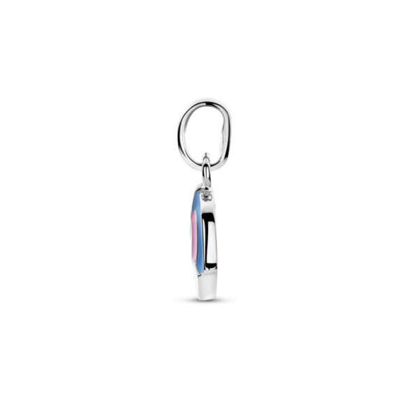 hanger emaille eenhoorn 10 mm zilver gerhodineerd - Afbeelding 3