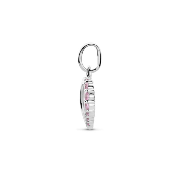 hanger emaille hart zirkonia 11,5 mm zilver gerhodineerd - Afbeelding 3