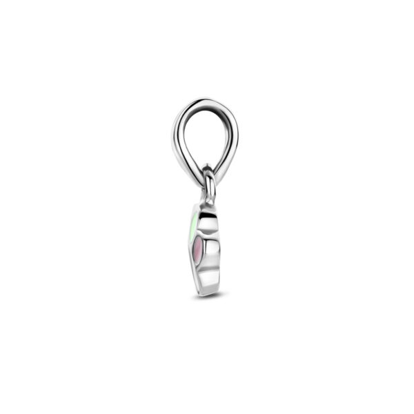 hanger emaille hondenpoot 12 mm zilver gerhodineerd - Afbeelding 3