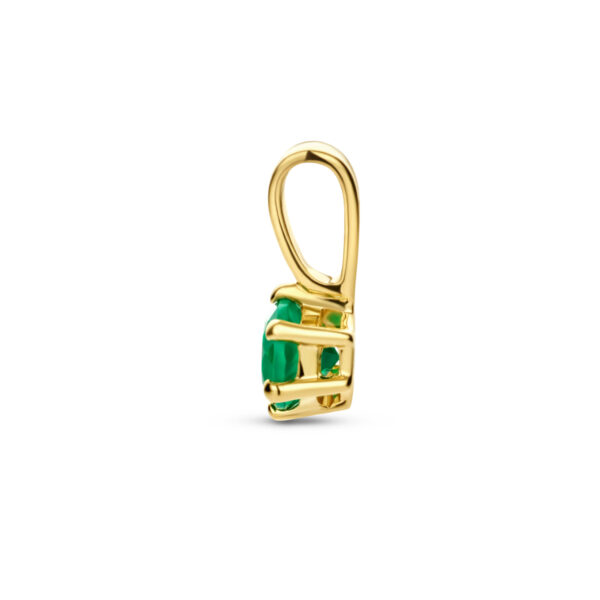 hanger groen agaat 14K geelgoud - Afbeelding 3
