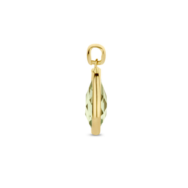 hanger groen amethist 14K geelgoud - Afbeelding 3