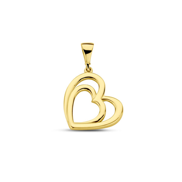 hanger hart 14K geelgoud