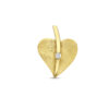 hanger hart gescratcht diamant 0.04ct h si 14K geelgoud