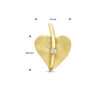 hanger hart gescratcht diamant 0.04ct h si 14K geelgoud - Afbeelding 4