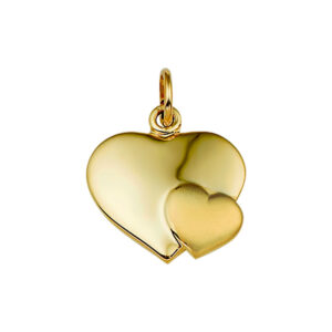 hanger hart poli/mat 14K geelgoud