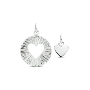 hanger hart zilver gerhodineerd