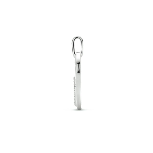 hanger hart zirkonia zilver gerhodineerd - Afbeelding 3