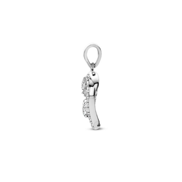 hanger hart zirkonia zilver gerhodineerd - Afbeelding 3