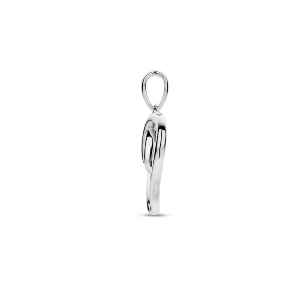 hanger hart zirkonia zilver gerhodineerd - Afbeelding 3