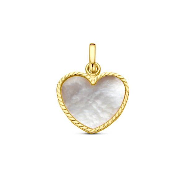 hanger hartje parelmoer 14K geelgoud