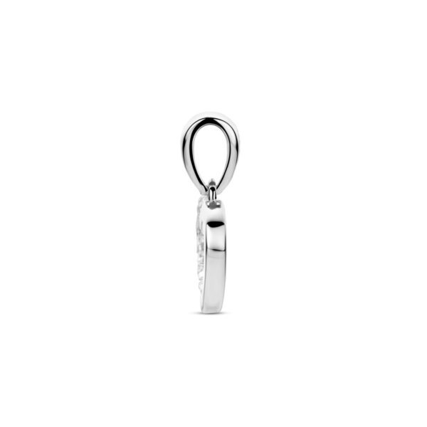hanger hartje zirkonia 17 mm zilver gerhodineerd - Afbeelding 3