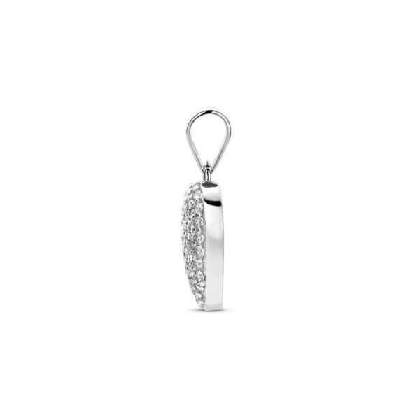 hanger hartje zirkonia 19 mm zilver gerhodineerd - Afbeelding 3