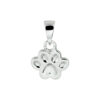 hanger hondenpoot zilver gerhodineerd