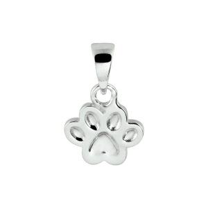 hanger hondenpoot zilver gerhodineerd