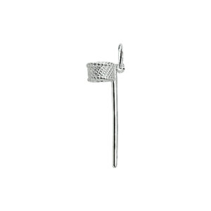 hanger korfbalpaal zilver wit