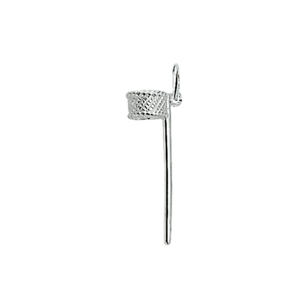 hanger korfbalpaal zilver wit