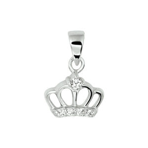 hanger kroon zirkonia zilver gerhodineerd