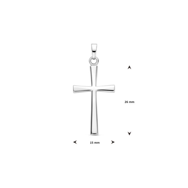 hanger kruis 26 mm zilver gerhodineerd - Afbeelding 4