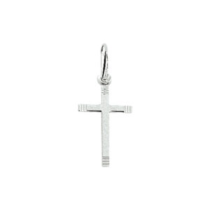 hanger kruis gediamanteerd zilver wit