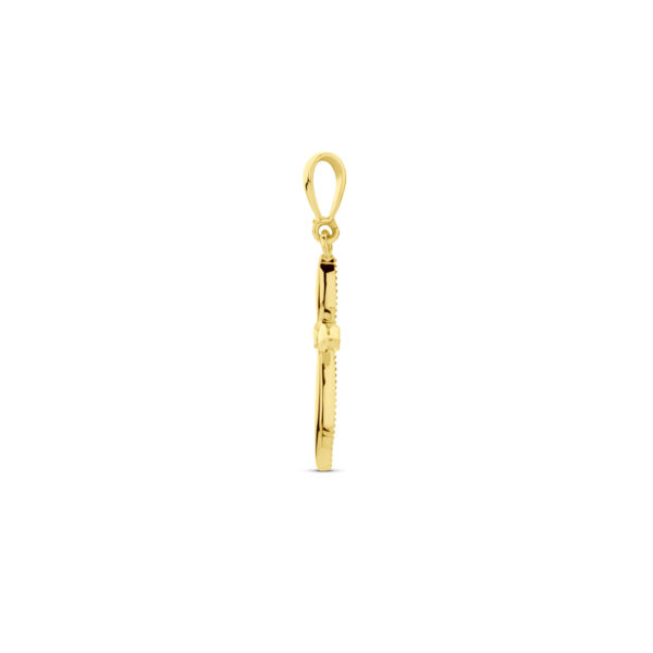 hanger kruis zirkonia 14K geelgoud - Afbeelding 3