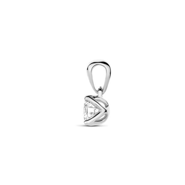 hanger lab grown diamant 0.25ct h si 9,5 mm 14K witgoud - Afbeelding 3