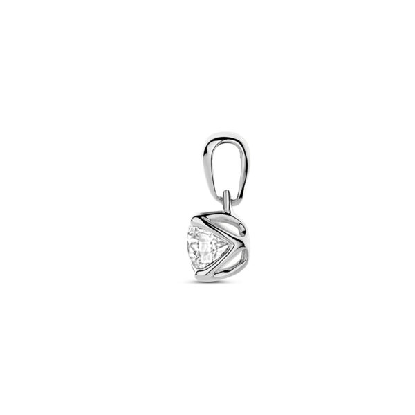 hanger lab grown diamant 0.50ct h si 10 mm 14K witgoud - Afbeelding 3