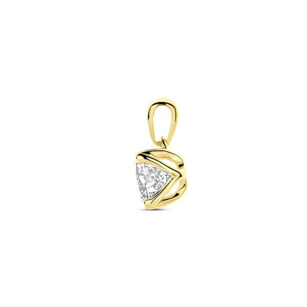 hanger lab grown diamant 1.00ct h si 11 mm 14K geelgoud - Afbeelding 3