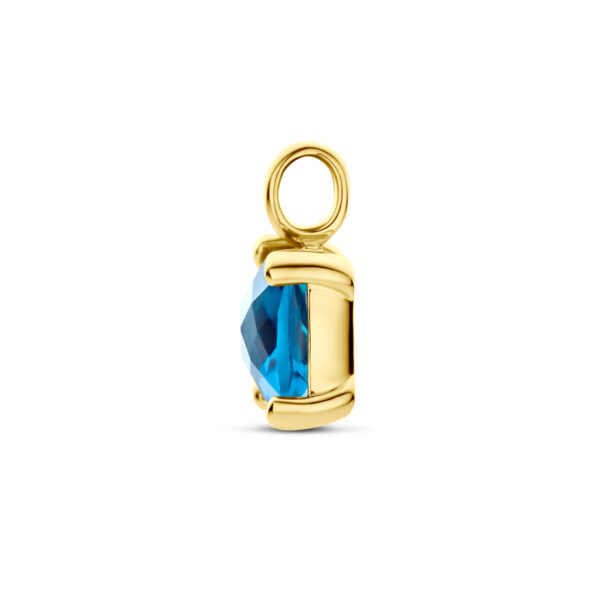 hanger london blue topaas 14K geelgoud - Afbeelding 3