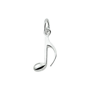 hanger muzieknoot zilver wit