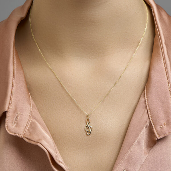 hanger muzieksleutel 14K geelgoud - Afbeelding 2