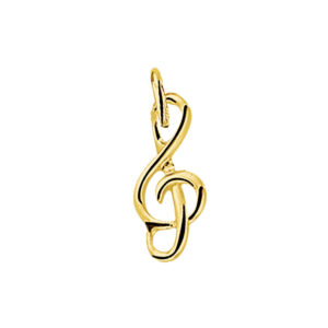 hanger muzieksleutel 14K geelgoud