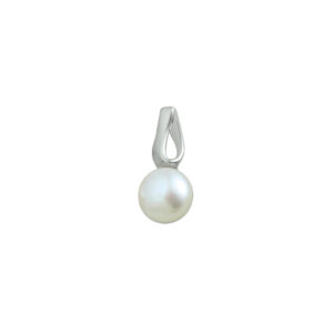 hanger parel poli/mat zilver gerhodineerd