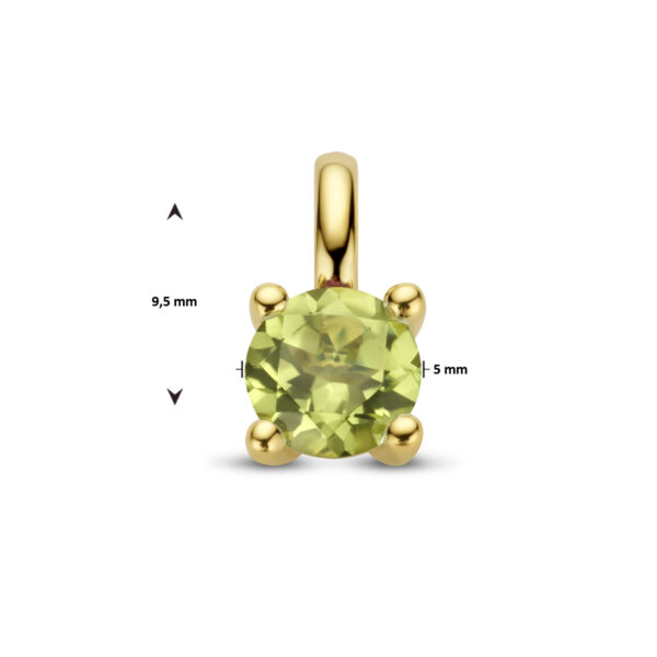 hanger peridot 14K geelgoud - Afbeelding 4