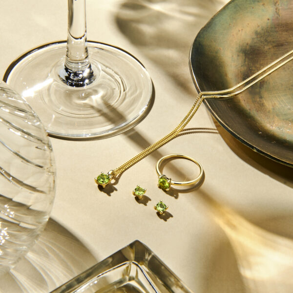 hanger peridot 14K geelgoud - Afbeelding 5