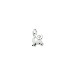 hanger poes poli/mat zilver gerhodineerd