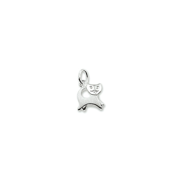 hanger poes poli/mat zilver gerhodineerd