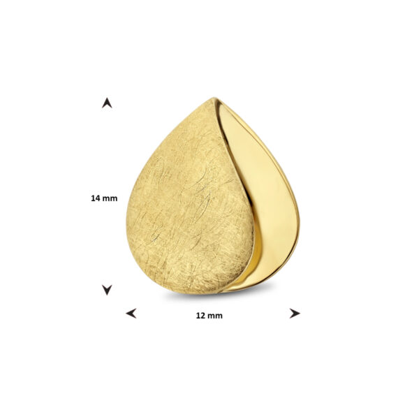 hanger poli/mat 14K geelgoud - Afbeelding 4