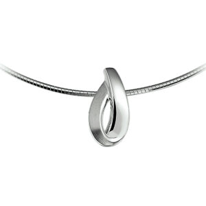 hanger poli/mat zilver gerhodineerd