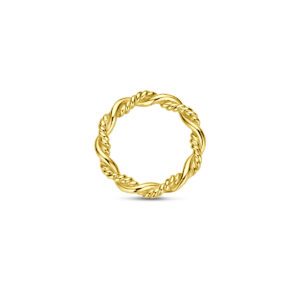 hanger rondje gedraaid 14,5 mm 14K geelgoud