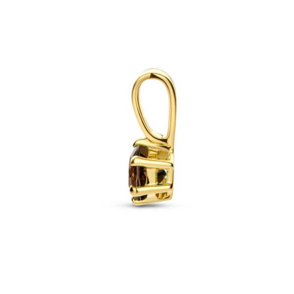 hanger rookkwarts 14K geelgoud - Afbeelding 3